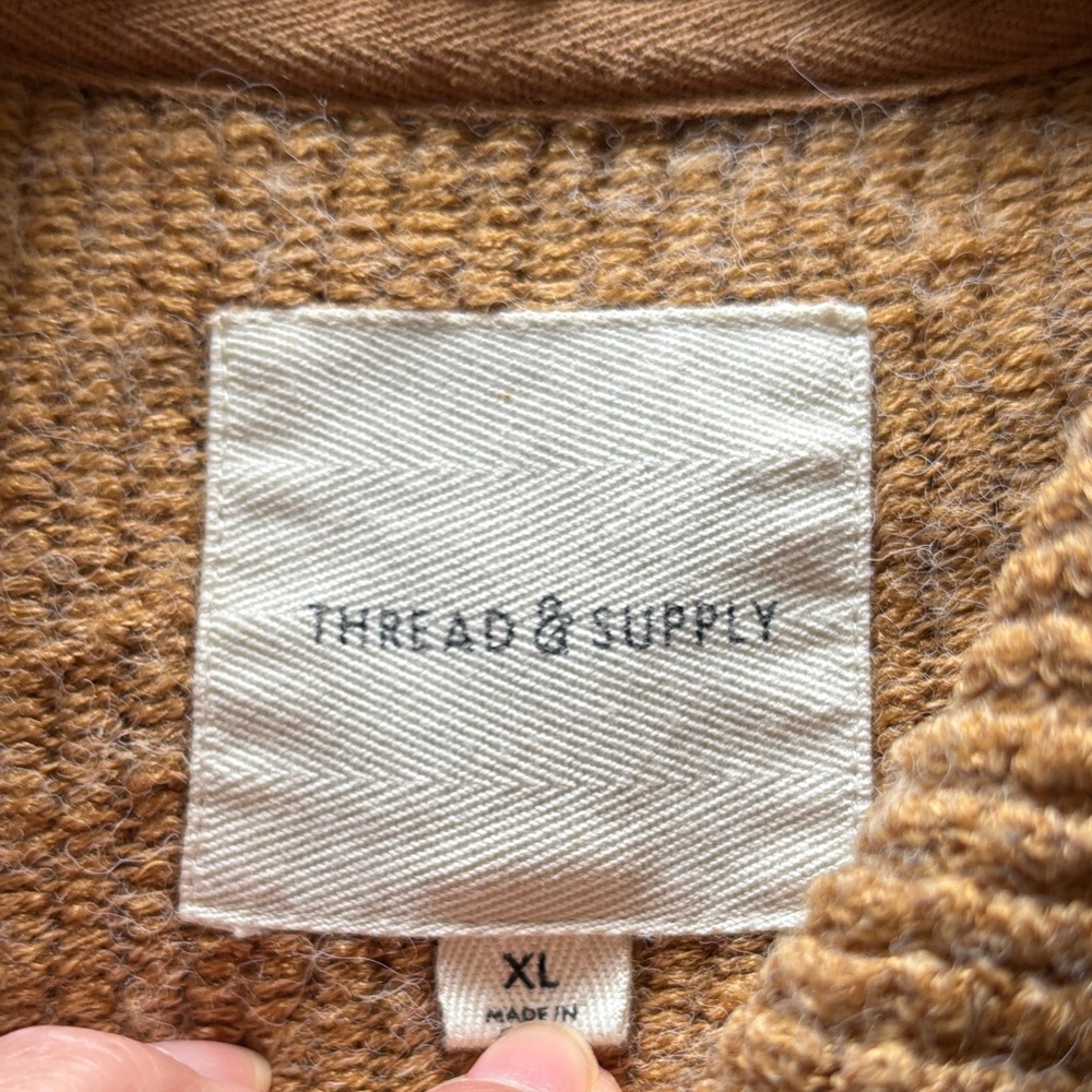 Thread & Supply Light Brown Shacket - image 3